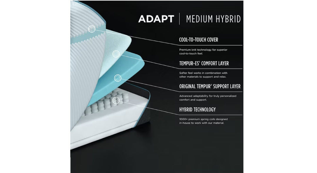 Tempur-PEDIC Adapt Medium Hybrid – ESC Mattress